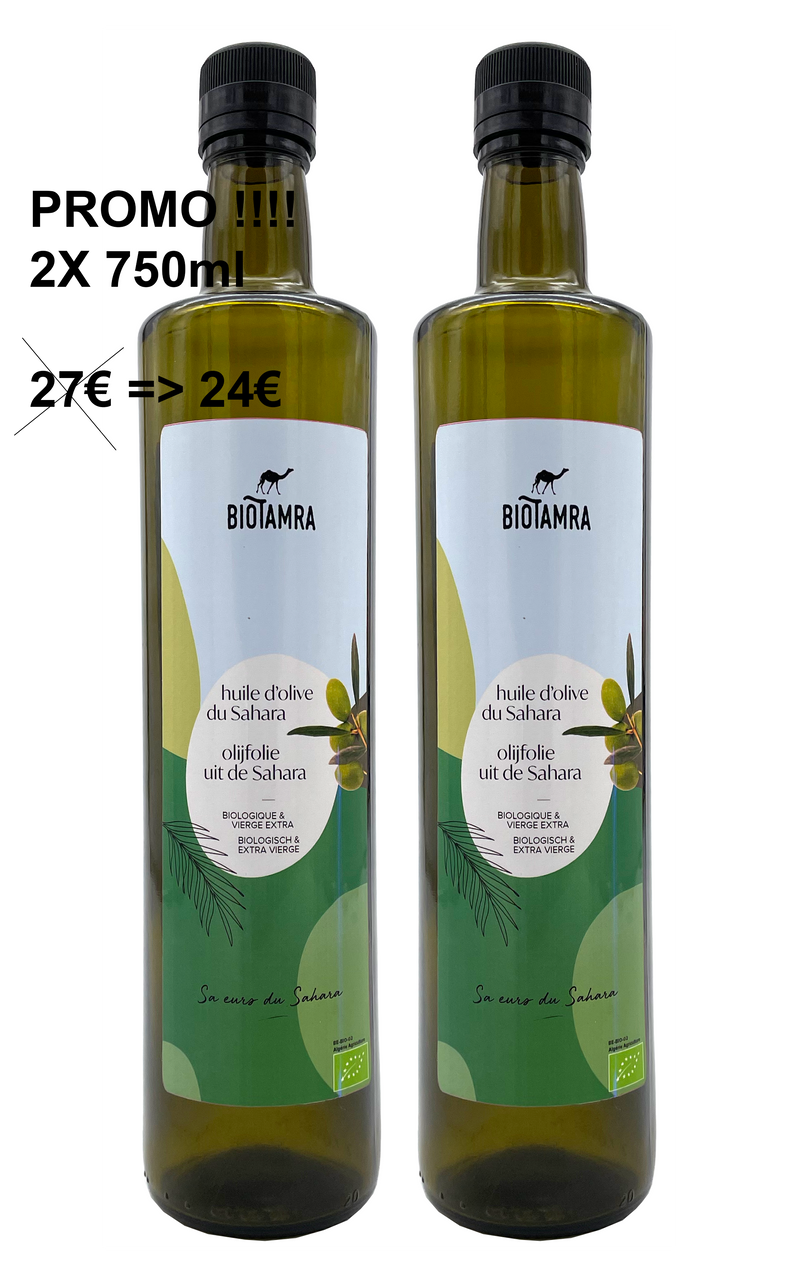 Huile d'olive bio du Sahara